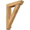 Ekena Millwork Traditional Slat Rough Sawn Bracket w/ Offset Brace, Western Red Cedar, 8"W x 36"D x 48"H BKT0806X36X48TRA06RWR - alternate 1